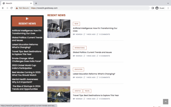 Professional News Website – SEO Optimized, Ad-Ready & Mobile Friendly