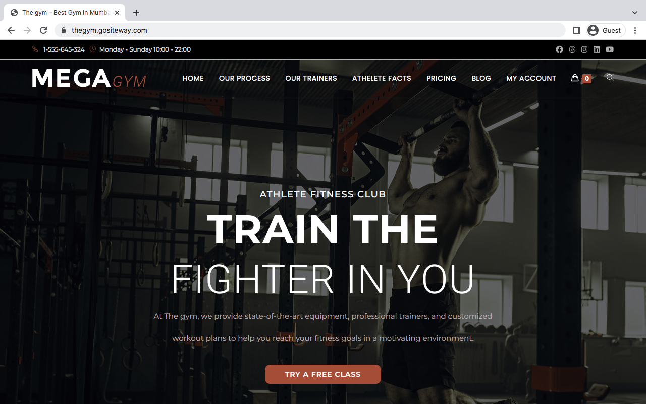 Gym & Fitness Website with Booking, Trainer Panel & Membership System