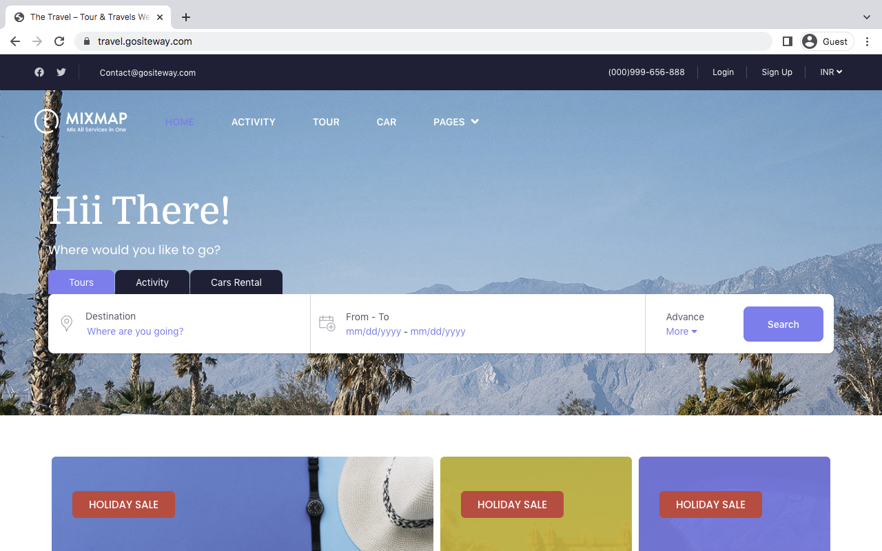 Advanced Multi-Vendor Travel Booking Website | Hotels, Cars & Activities in One Platform